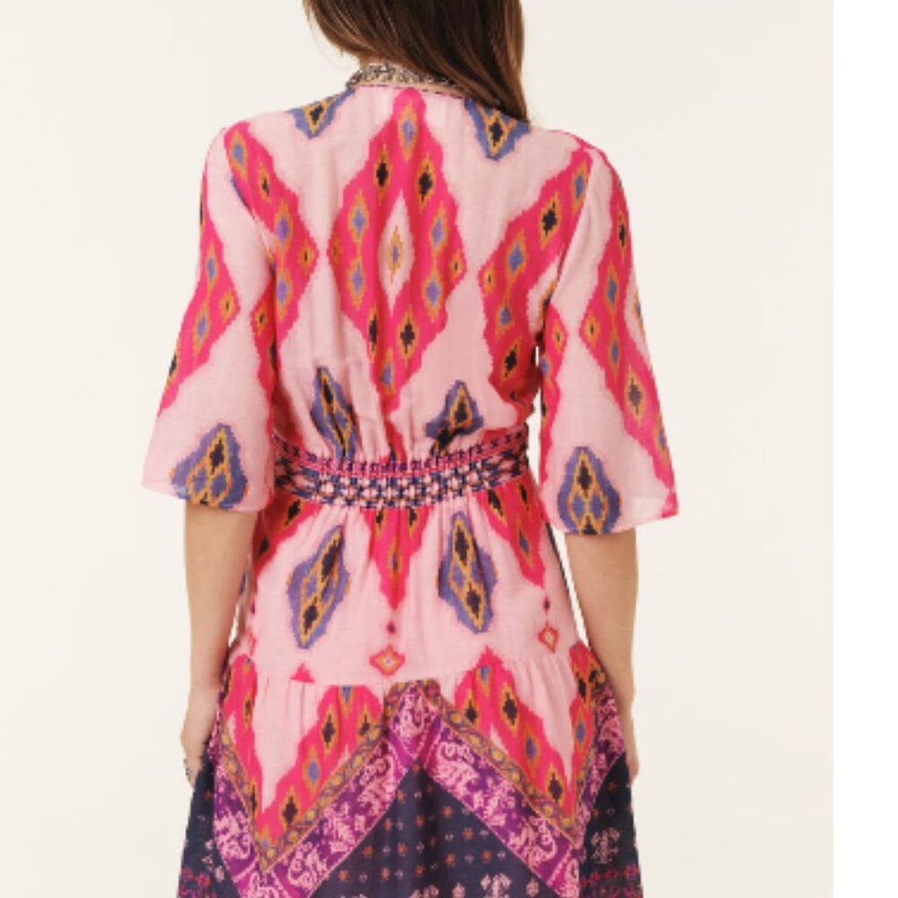 BA&SH Pink Yaya Mini Dress - Picture 2 of 2